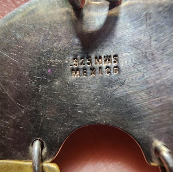Vintage Sterling Mexico MWS Pendant - Picture 3 of 3